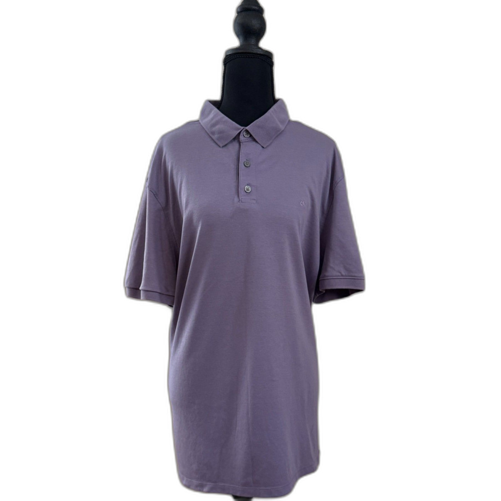 Men's XL Purple Calvin Klein Liquid Touch Polo